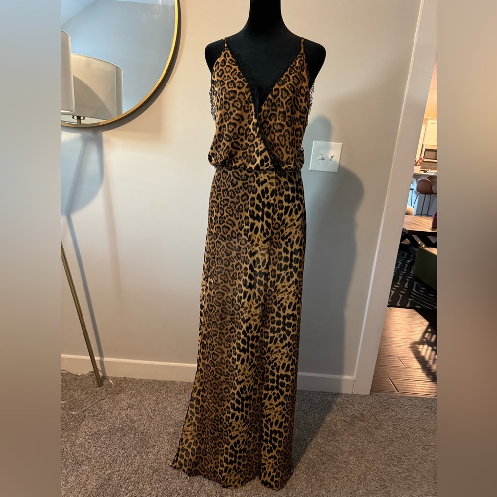 WYLDR Maxi Leopard Print Dress